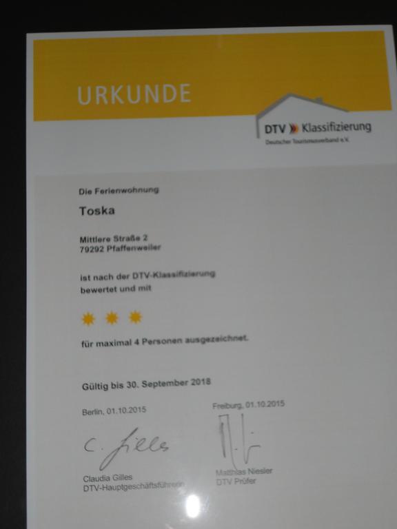 Ferienwohnung Toska Pfaffenweiler Exterior foto